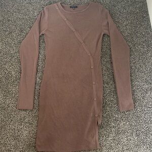 NWOT Dynamite sweater dress with slanted button opening